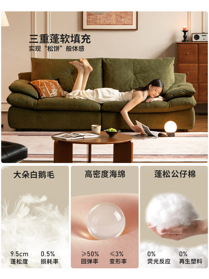 布艺沙发客厅简约猫抓布全拆洗小户型三人位沙发
