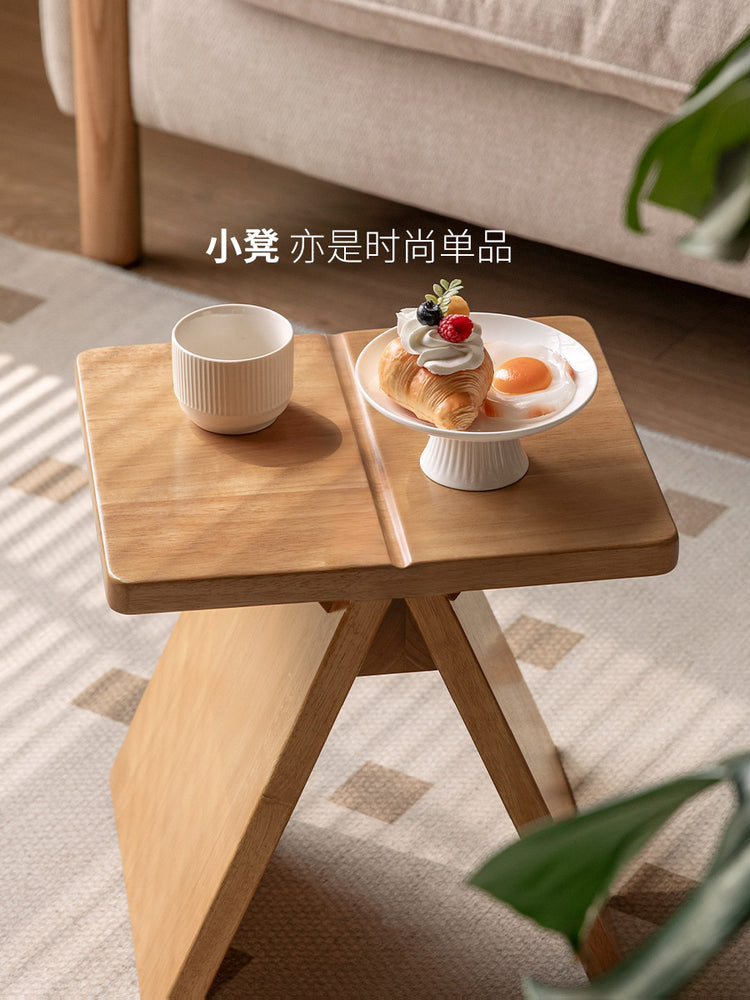 实木换鞋凳客厅现代简约边几原木风矮凳沙发脚踏
