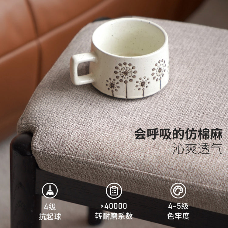 实木化妆凳子简约橡木黑色方凳卧室梳妆凳软包换鞋凳