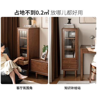 实木电视柜边柜立柜客厅收纳柜斗柜储物柜橡木柜子