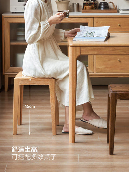 实木凳子可叠放北欧橡木客厅方凳现代简约创意板凳