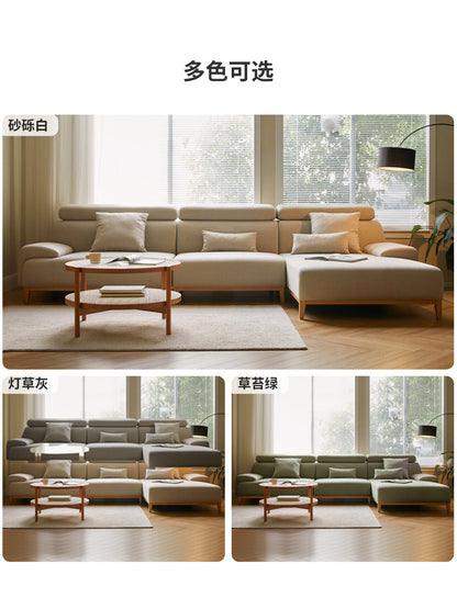 布艺沙发现代简约高靠背转角布沙发大户型客厅家具