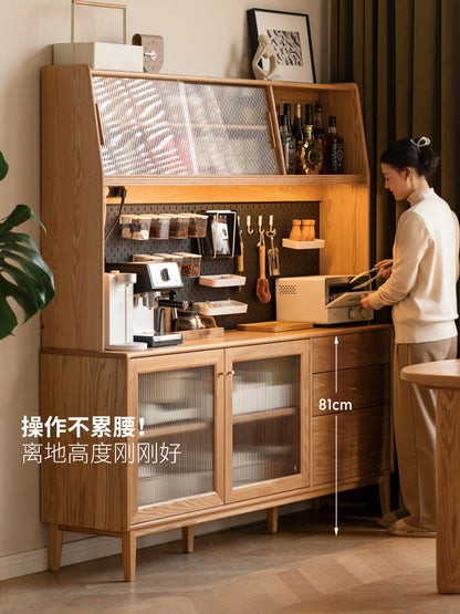 实木餐边柜原木柜子储物柜餐厅置物柜北欧简约茶水柜
