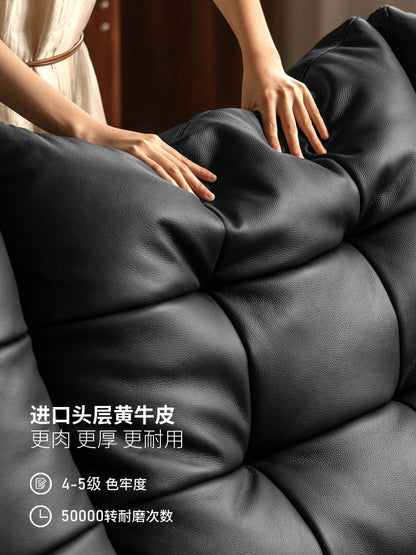 零靠墙真皮沙发客厅大黑熊功能钢琴键电动沙发