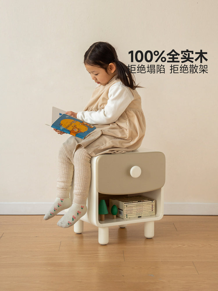 实木儿童床头柜现代简约青少年置物柜卧室床边储物收纳柜