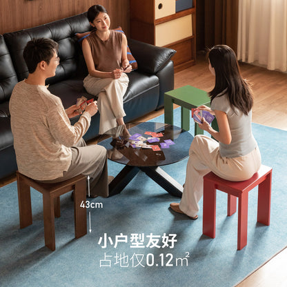 实木凳子包豪斯多巴胺板凳简约矮凳方凳餐凳木凳边几