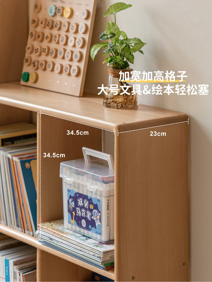 实木儿童书柜多层组合书架落地玩具收纳置物柜靠墙绘本架