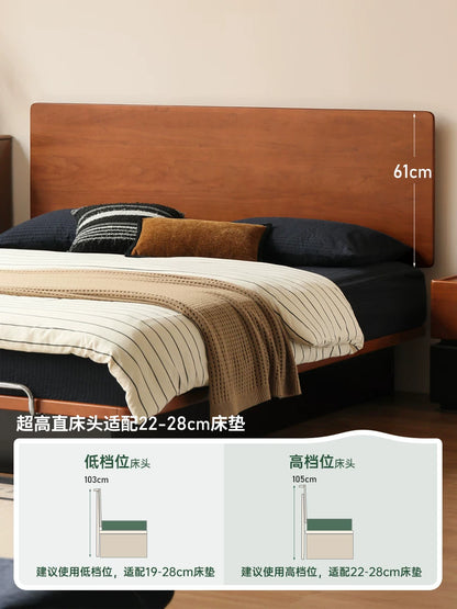 实木床卧室包豪斯悬浮床中古储物床1米8大容量箱体床