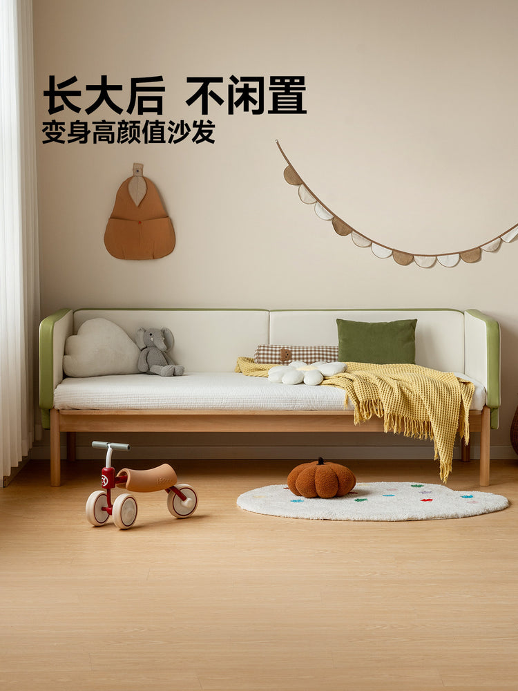 儿童软包拼接床卧室床边加宽床大人可睡带护栏升降宝宝床