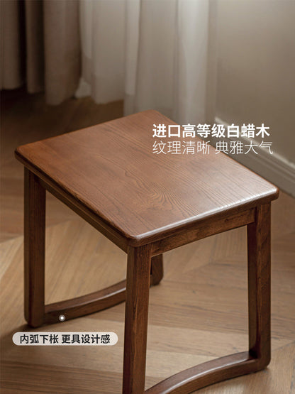 实木茶凳现代简约客厅白蜡木方凳小户型餐凳换鞋凳