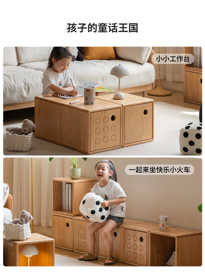 实木书柜自由组合书架书房置物架橡木简约落地储物柜