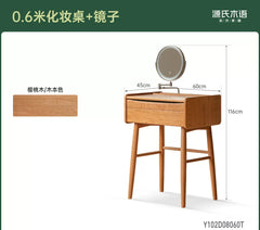 实木化妆桌小户型卧室化妆台现代简约樱桃木梳妆台