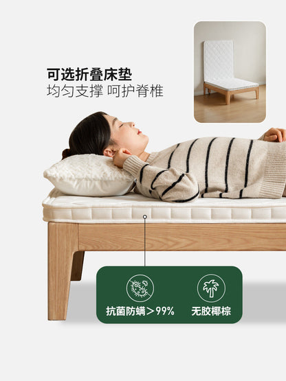 全实木折叠沙发床单人床客厅小户型橡木两用可伸缩沙发