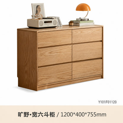 实木斗柜靠墙收纳储物柜卧室床尾抽屉柜带锁五边柜