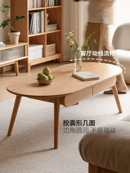 实木茶几北欧橡木小户型胶囊茶桌简约客厅创意阳台茶台