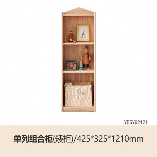 纯实木书架简约卧室收纳置物架小户型欧洲榉木儿童储物架