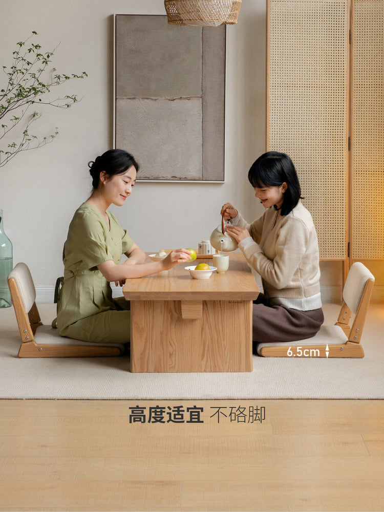 实木榻榻米茶椅客厅可折叠矮椅现代简约靠背椅阳台休闲椅