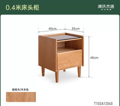 实木床头柜小户型樱桃木床边柜简约小柜子卧室储物柜