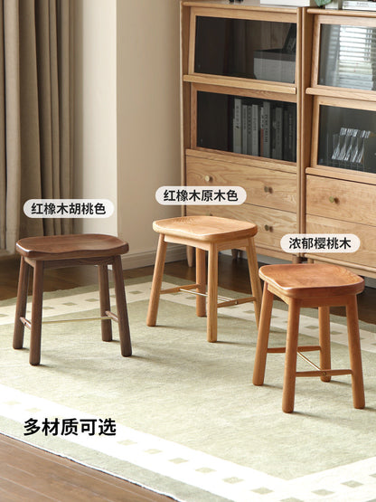 实木梳妆凳可爱创意凳子简约板凳樱桃木餐凳化妆凳