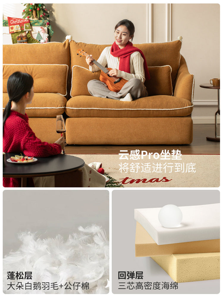 布艺沙发客厅直排可拆洗雪尼尔三人位沙发