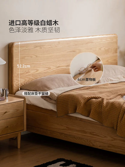 实木床卧室箱体床储物床现代简约高箱床小户型双人收纳床