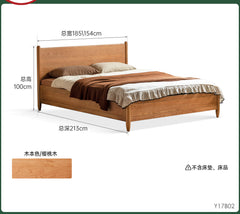 实木床现代简约1.2米1.8樱桃木储物箱体床北欧主卧双人床