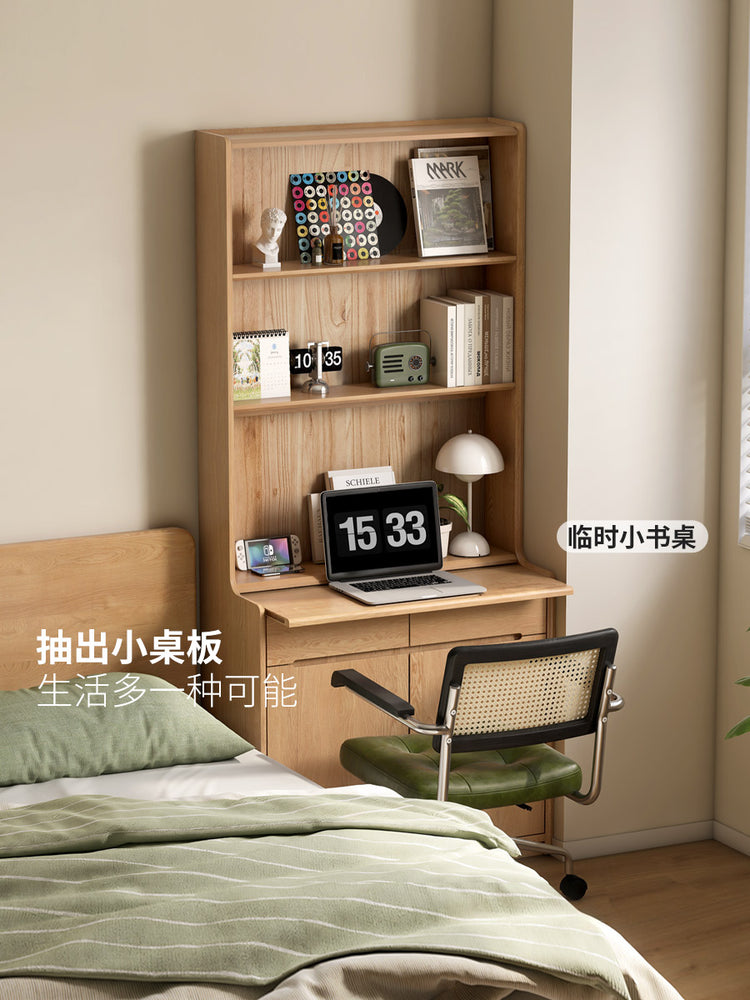 实木书柜自由组合落地书架书房储物柜北欧角柜橡木置物柜