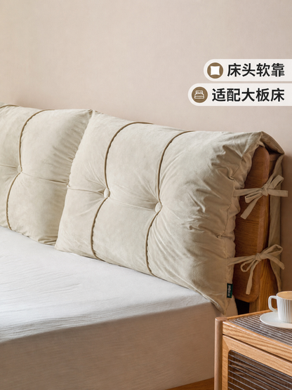 床头软靠现代简约卧室护腰靠枕大靠背可拆洗绑带软包靠垫