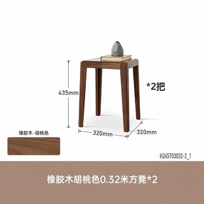 实木凳子叠叠凳黑胡桃木客厅方凳叠放凳简约餐厅板凳