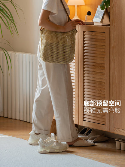 实木门口玄关柜客厅现代简约入户隔断橡木收纳储物柜