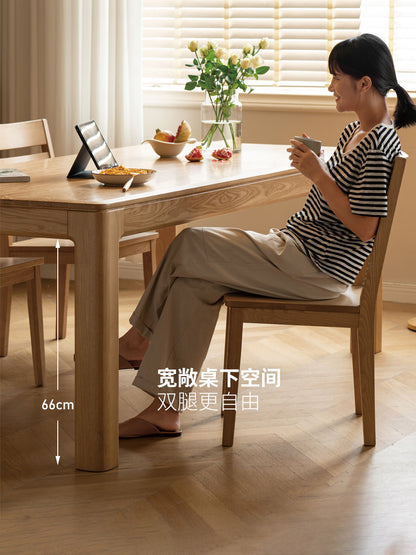 实木餐桌椅组合饭桌现代简约白蜡木办公桌原木长桌子