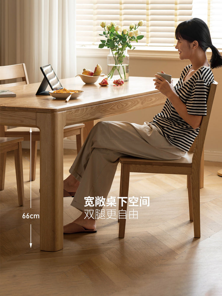 实木餐桌椅组合饭桌现代简约白蜡木办公桌原木长桌子