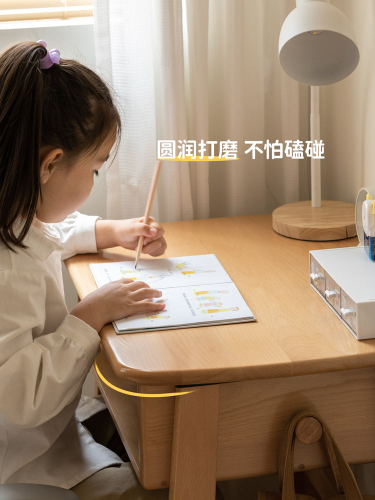 实木儿童书桌小户型学习桌环保写字桌小学生专用课桌
