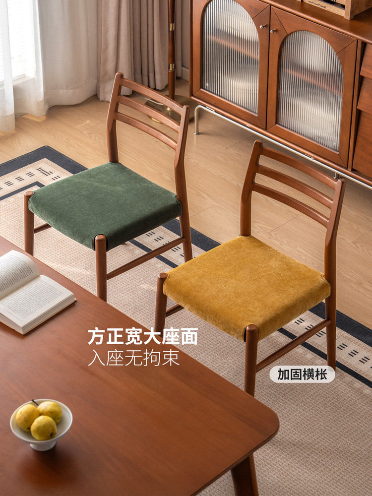 实木餐椅餐厅中古吃饭文艺复古风靠背椅休闲椅子