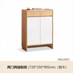 实木鞋柜门口置物柜收纳柜客厅小户型白色入户玄关柜