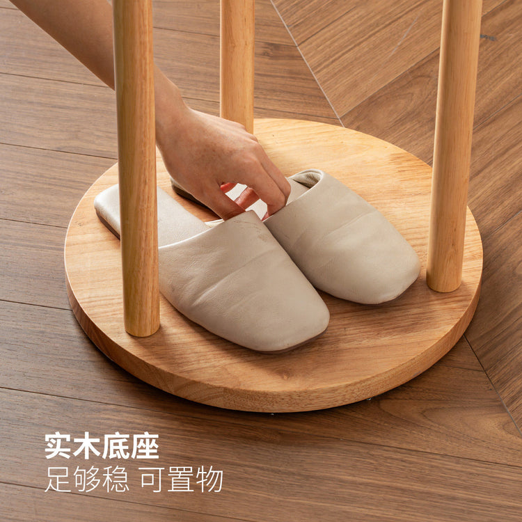 实木挂衣架现代简约树枝衣帽架卧室原木风落地置物架