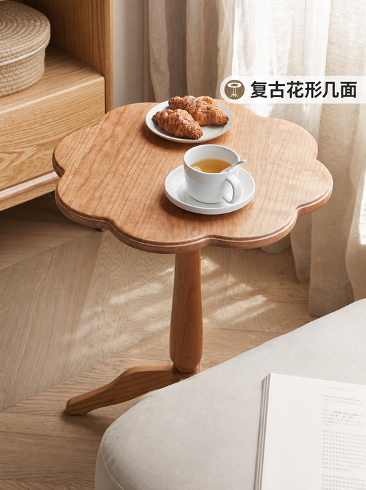 实木边几现代简约小户型客厅沙发角几复古樱桃木置物茶几