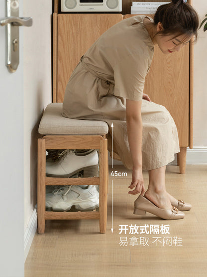 实木换鞋凳现代简约试鞋凳小户型玄关可坐式入户鞋架