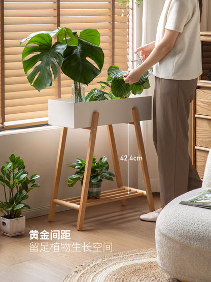 实木绿萝花架现代简约置物架阳台铁艺花盆托架植物花架子