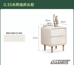【预售15天】实木床头柜奶油风奶糖床边柜白色床边收纳柜卧室简约柜子