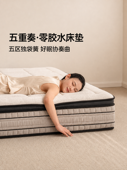 五重奏0胶水床垫分区独立弹簧厚垫特拉蕾乳胶垫海绵软垫