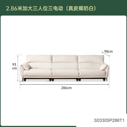 零靠墙电动客厅头层牛皮多功能大象耳朵沙发