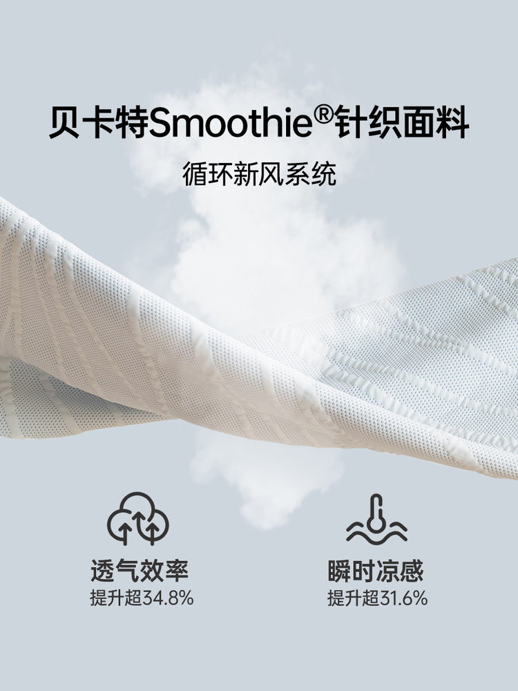 0胶水床垫美满抗敏防螨透气垫竹炭绵垫独立弹簧厚垫