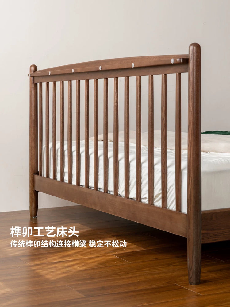 实木床现代简约橡木温莎床卧室小户型双人床1米8大床