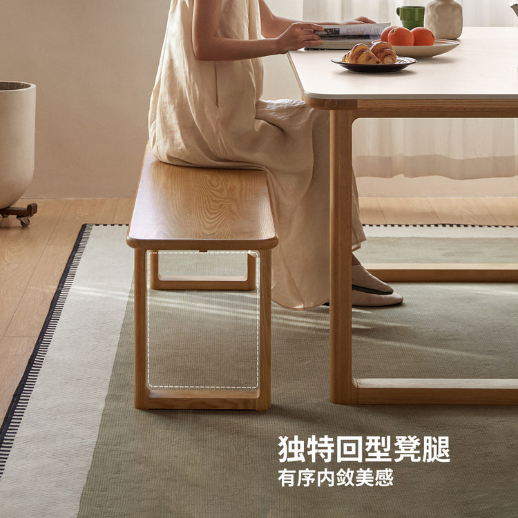 实木长条凳餐厅现代简约原木长凳橡木换鞋凳板凳凳子