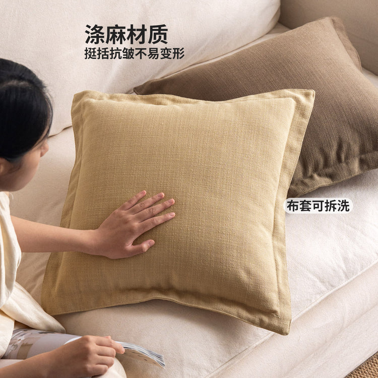 沙发抱枕卧室床头正方形靠枕办公室午睡枕可拆洗护腰枕