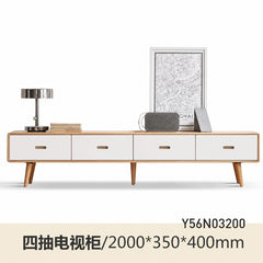 [Pre-sale 18 Days] Solid Wood TV Stand, Minimalist Living Room Storage Cabinet, Modern Nordic Low Cabinet TV Console