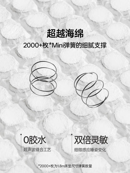 0胶水床垫深睡双层垫四季通用三层独立袋弹簧垫双栖