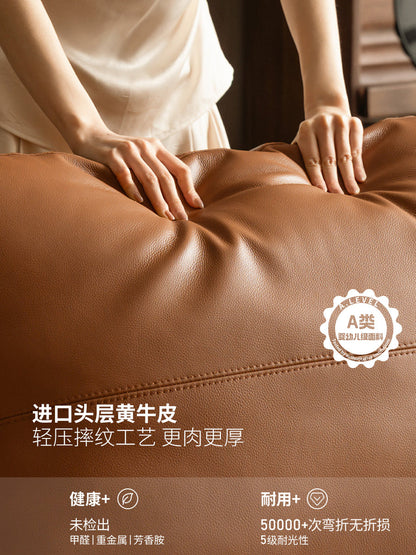 功能意式轻奢直排沙发劳伦斯真皮沙发客厅电动沙发床