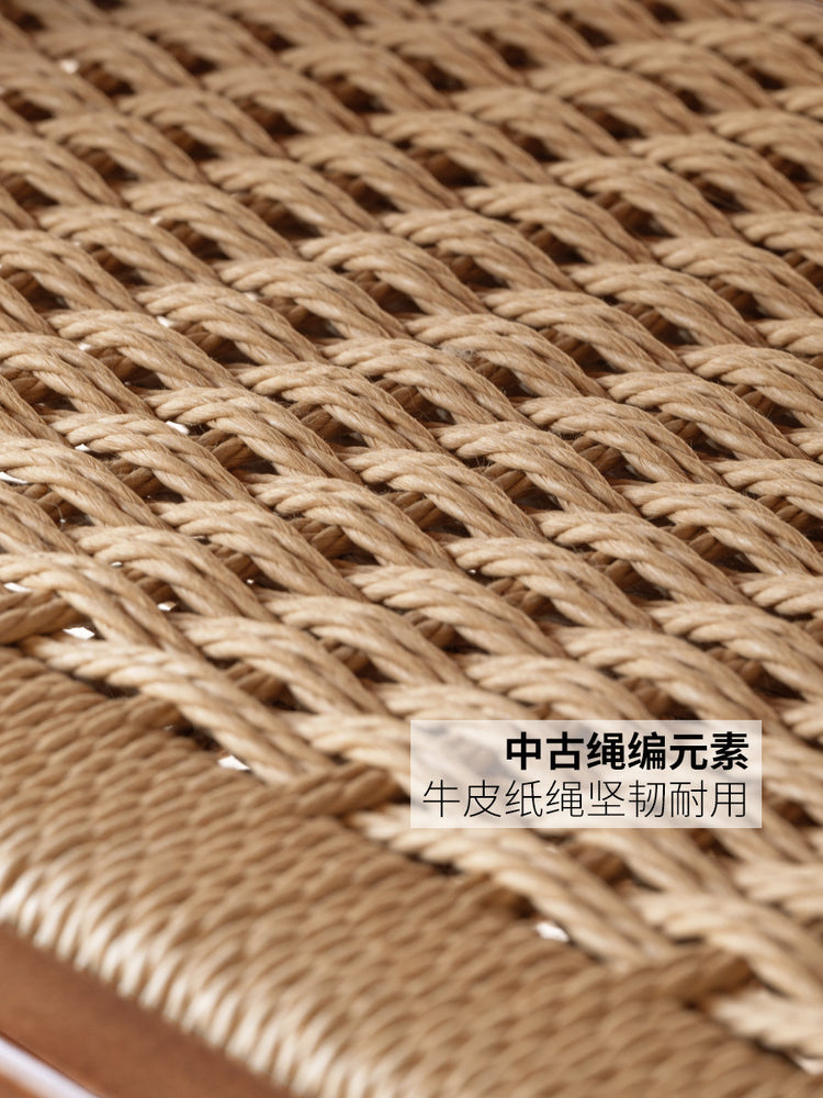 实木茶几客厅中古风长方形双层置物茶桌小户型茶水台